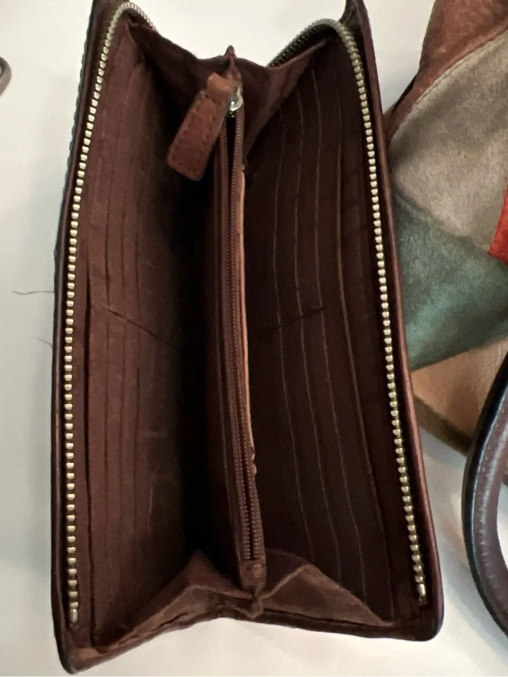 Fossil Multicolor Patchwork Leather Satchel - Brown Multi